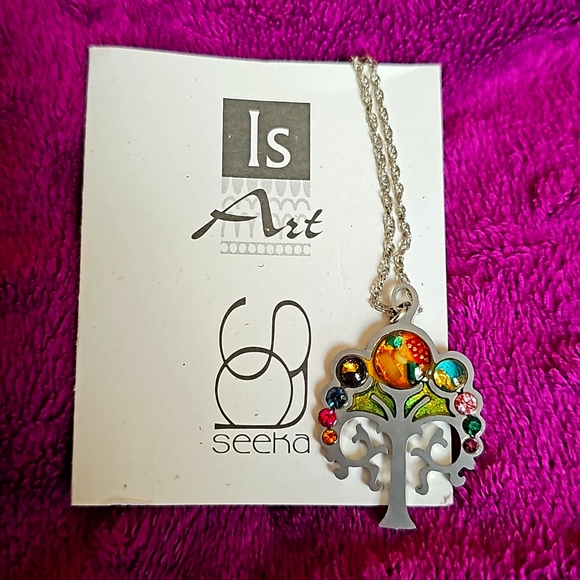Seeka Swarovski Tree of Life Necklace~ Amazing $90 - Picture 3 of 8
